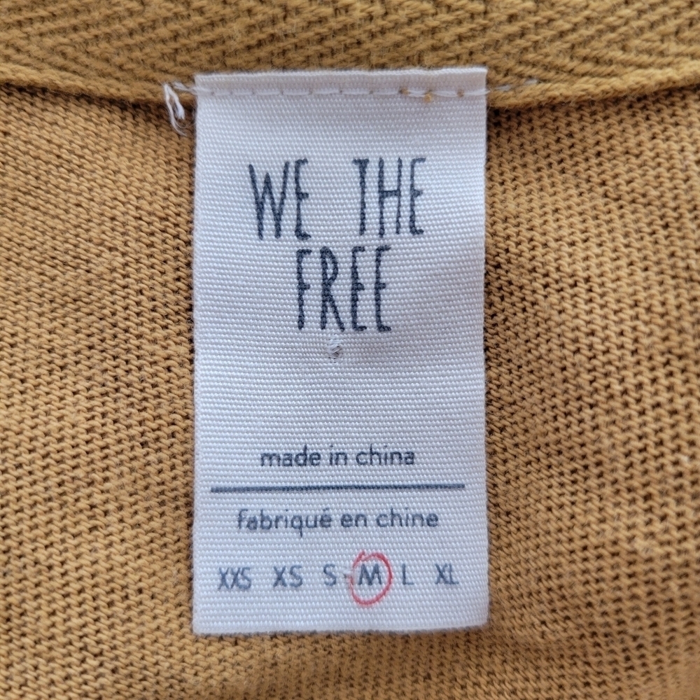 FREE PEOPLE // long sleeve plunge snap button flap pocket woven knit henley - Picture 12 of 16
